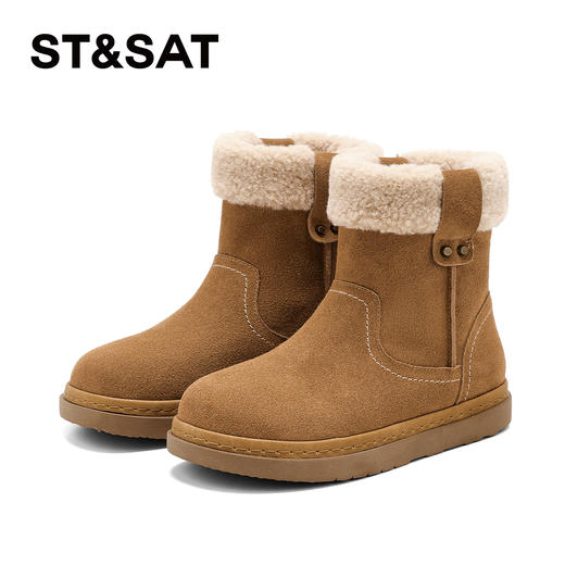 星期六复古工装风保暖雪地靴SSD4118CWW 商品图6