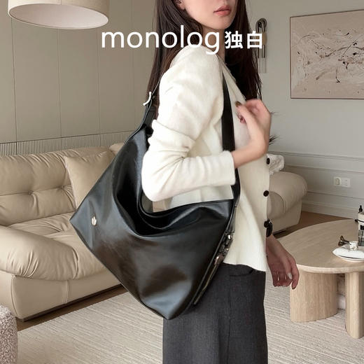 【秋冬新品】独白X卡拉羊云游系列托特包油蜡皮单肩通勤女包D4515 商品图1