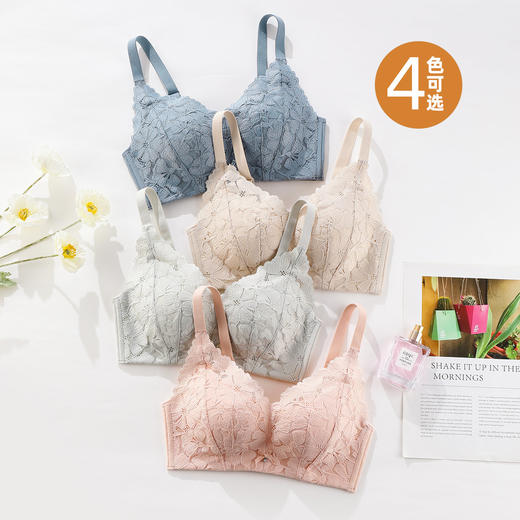 雅黛俪小胸聚拢显大内衣上薄下厚杯性感蕾丝文胸胸罩 商品图4