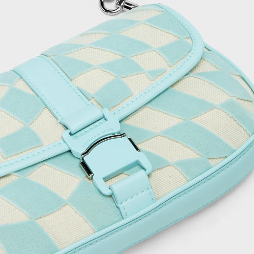 1004615667213  CHARLES&KEITH 女士棋盘格链条手提斜挎包 商品图3