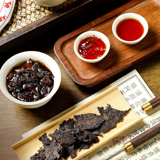 【普洱茶礼盒】去寻普洱茶357g云南熟普糯米香普洱茶大沱茶饼熟茶叶黑茶越陈越香 商品图3