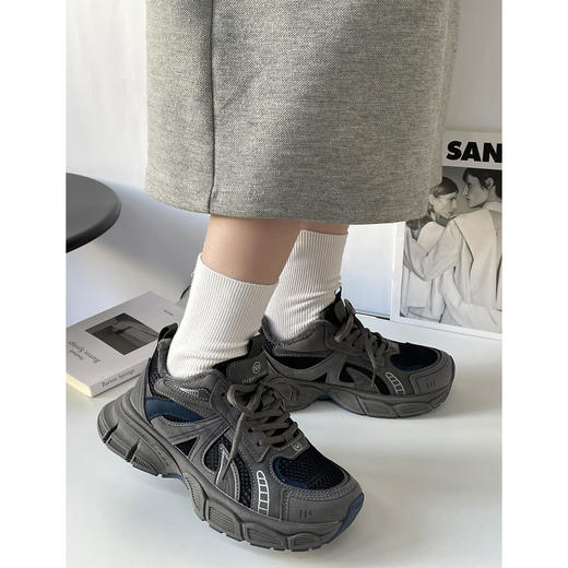 【YW】无忧购加绒老爹鞋女运动休闲百搭厚底拼色跑步鞋MIS-2683-1（截单后3-5天发货） 商品图4