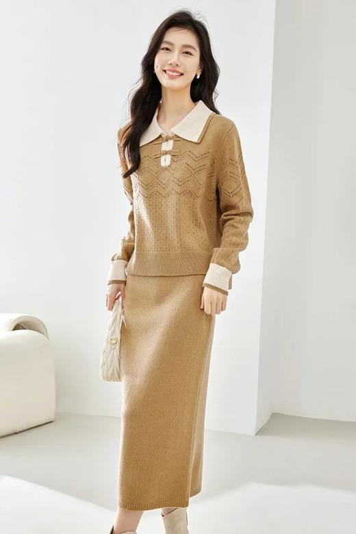 VIMLY/梵希蔓 文艺气质国风针织半裙套装 21693 商品图1