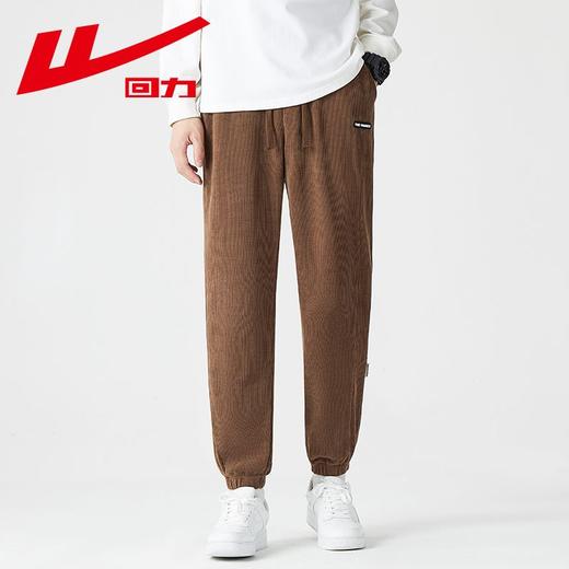 回力裤子男2025春秋新款美式灯芯绒潮流束脚运动休闲长裤 商品图9