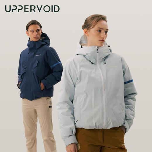 冲锋羽绒服防水防风保暖鹅绒面包服外套冬新款UPPERVOID二普纬度 商品图0