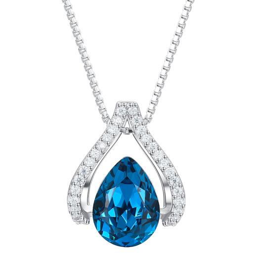 S1PC0140 周大生CHOW TAI SENG R-S925银吊坠海洋之心项链时尚简约百搭款 商品图0