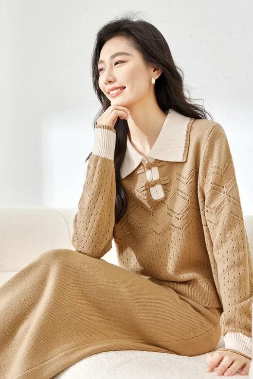 VIMLY/梵希蔓 文艺气质国风针织半裙套装 21693 商品图2