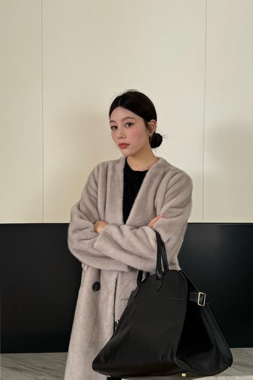 ELLA JADE 优雅气质环保皮草高级感大衣外套 21345 商品图1