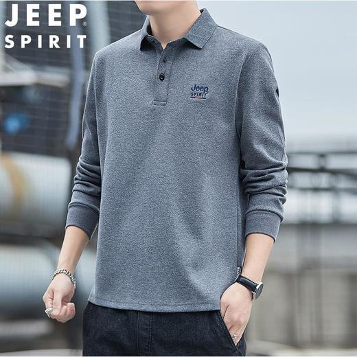 JEEP SPIRIT秋POLO领卫衣男运动宽松卫衣男潮牌上衣打底衫7153新 商品图3
