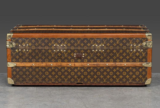 独角鹿西洋古董1920年代法国顶级奢侈品牌路易威登出品Monogram帆布经典老花款舱用行李箱 商品图2