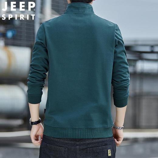 JEEP SPIRIT秋冬立领加绒加厚长袖卫衣男宽松加绒卫衣男7152B 商品图4