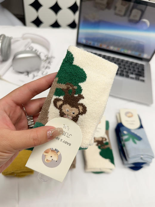 【五双装】六指鼠加厚毛圈袜 商品图5