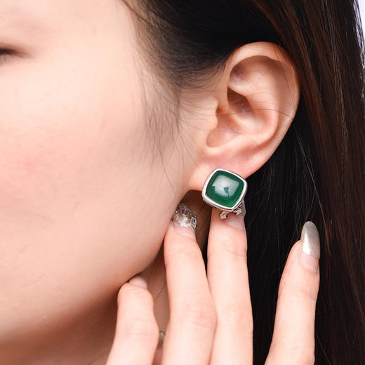 ZGHJYES-2 中国黄金China Gold 925银耳环耳饰银耳环银耳钉银耳扣银饰品时尚礼物银首饰 商品图4