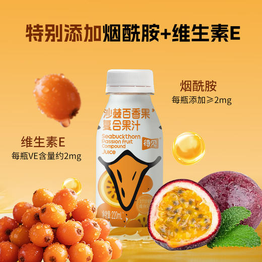 ² 【到手10瓶】清润好喝健康饮料【加了金银花苹果汁/酸枣汁/沙棘羽衣甘蓝/百香果沙棘汁】配料表干净 220mlx10瓶 /箱 HM02-CRMM-SXSJ 商品图3