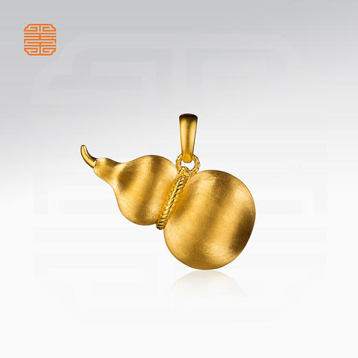 玺匠金铺《足金古法绒丝葫芦》足金9999 黄金吊坠 吉祥饰品挂坠礼物 商品图2