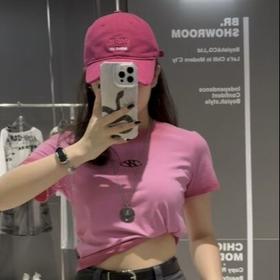 BY圆领百搭短袖T恤50423（红）夏季 152530030321