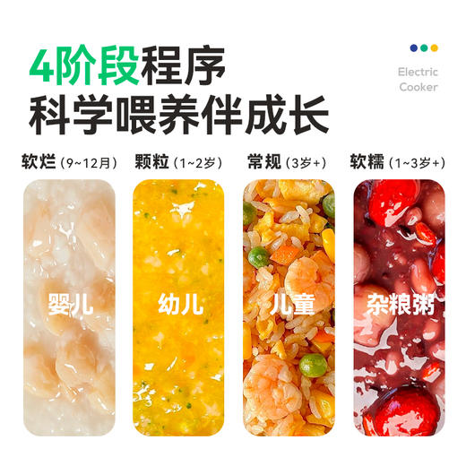 浦利顿婴儿微压炖锅四阶段BB煲熬米油神器宝宝专用辅食锅DGD15-15MD 商品图3