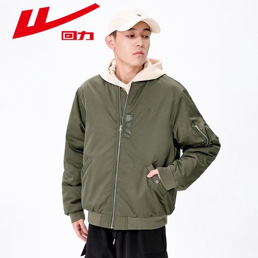 回力工装棉服男飞行夹克冬季新款潮牌棒球服保暖棉衣棉袄加厚外套 商品图9