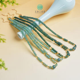 D翡翠危料项链-算盘珠项链约5mm