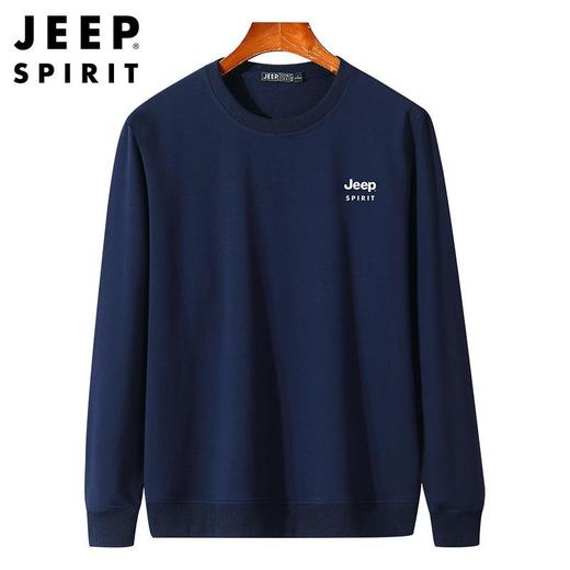 JEEP SPIRIT春秋圆领卫衣男休闲宽松大码长袖t恤上衣6501新 商品图4