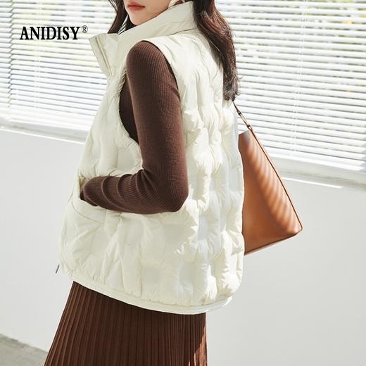 90白鸭绒立领拉链无袖加厚羽绒服马甲 商品图2