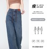回力高腰牛仔裤女2025春季新款休闲直筒阔腿裤ins复古宽松裤子女 商品缩略图3