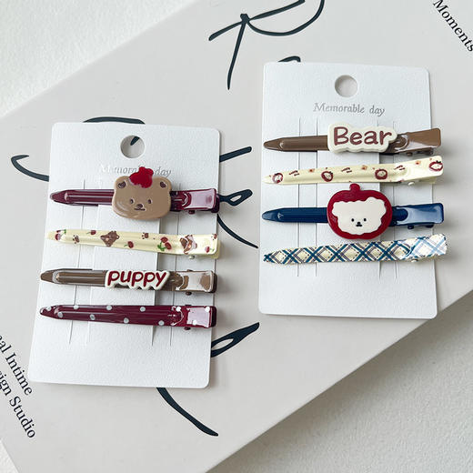 元气卡通贴片无痕组合发夹（4个）-纪念日百货门店同款167446303 商品图2