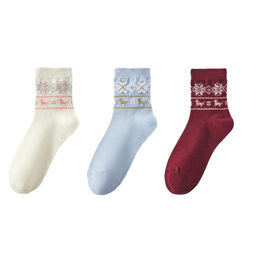 恒源祥  羊毛四季袜女款3双装  HYX064WZ 商品图0