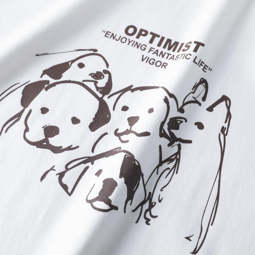 GXG男装【涂鸦小狗】秋季时尚卡通情侣款舒适纯棉圆领长袖t恤K&C 商品图5