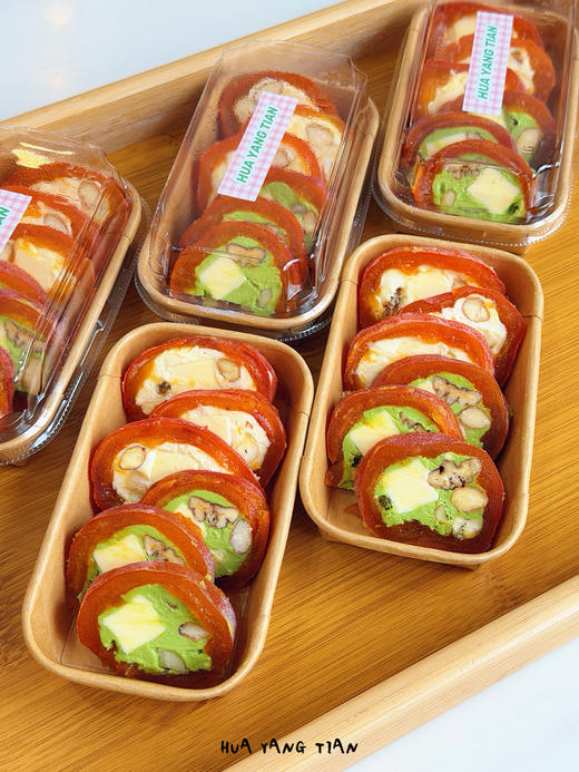 甜品 双拼黄油坚果柿饼（原味开心果各3枚） 商品图2