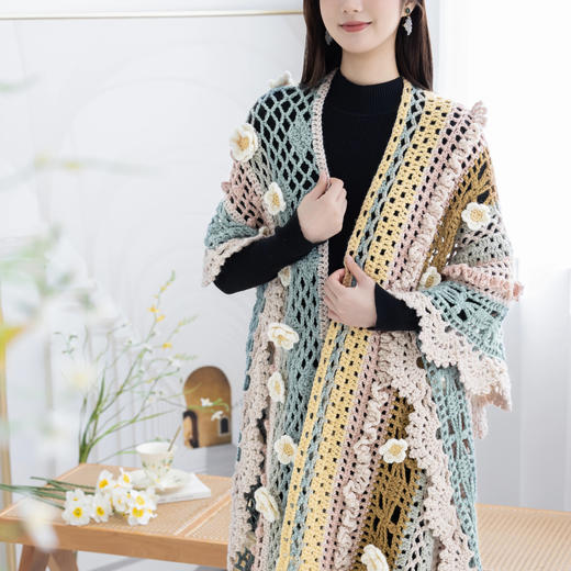 苏苏姐家落花低语手工DIY编织钩针衣服披肩毛线团自制羊毛材料包 商品图3