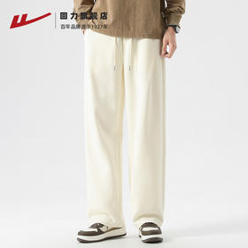 回力运动裤男春秋新款宽松直筒裤子针织卫裤男士透气休闲跑步长裤