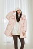 Le Malene 粉色甜美温柔连帽中长款羽绒服 21117 商品缩略图2