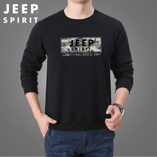 JEEP SPIRIT卫衣男长袖t恤潮流百搭宽松潮牌男生秋季衣服HL7610 商品图2