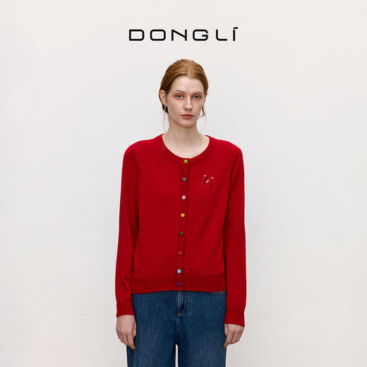 东黎 • 童心未远 糖果盒 山羊绒女士冬季圆领开衫 5552 商品图1