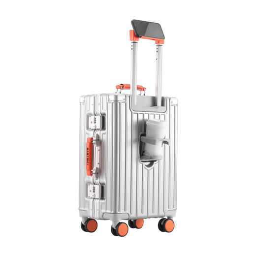 驿客睿行铝框拉杆箱20英寸EKX-6026 银色 商品图1