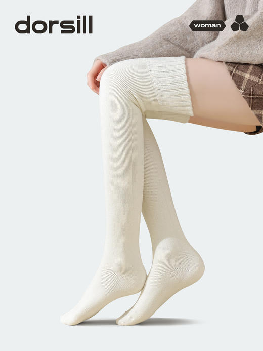 朵熙儿 成人仿羊绒拉毛袜3双装&女款过膝拉毛袜1双装 商品图8