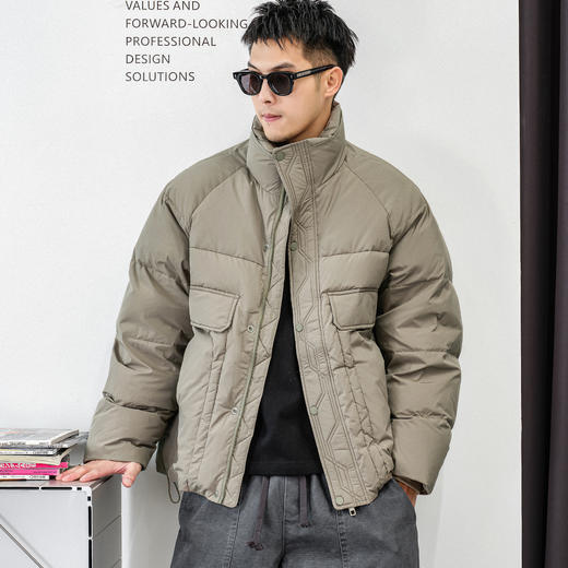 徐太浪【辑行设计 大口袋】厚款羽绒服男冬季大码保暖防寒服外套 商品图1