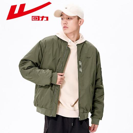回力工装棉服男飞行夹克冬季新款潮牌棒球服保暖棉衣棉袄加厚外套 商品图7