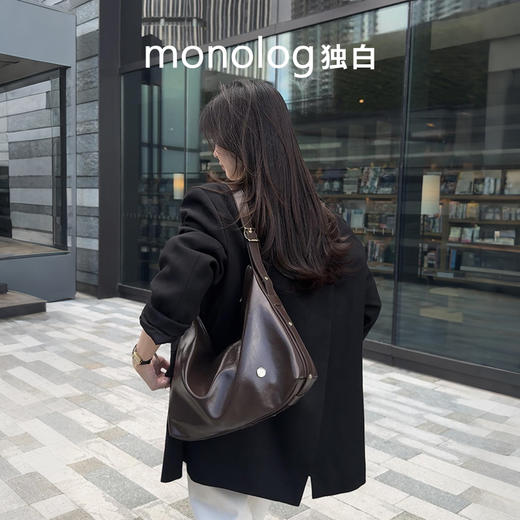 【秋冬新品】独白X卡拉羊云游系列托特包油蜡皮单肩通勤女包D4515 商品图8