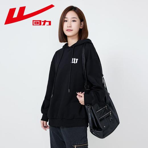 回力刺绣卫衣女2025秋季慵懒风宽松韩系潮牌美式初秋连帽上衣女款 商品图8