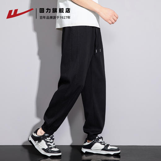 回力休闲裤男款2025春秋季潮牌美式宽松束脚百搭工装长裤运动裤子 商品图2