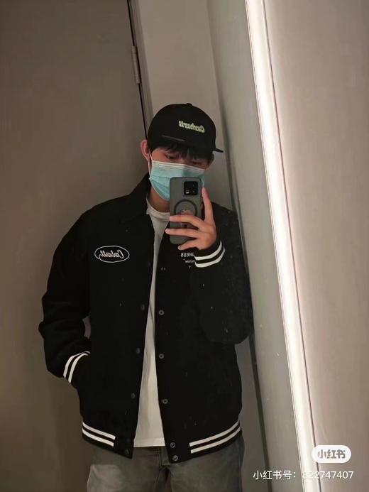 卡哈特 刺绣字母灯芯绒棒球棉服外套 Z-15731 商品图3