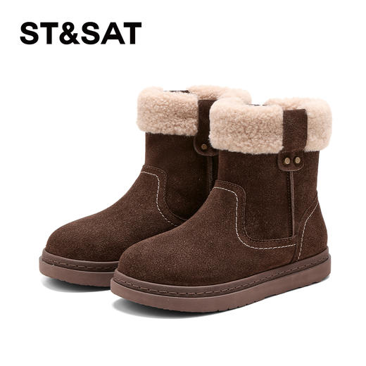 星期六复古工装风保暖雪地靴SSD4118CWW 商品图8