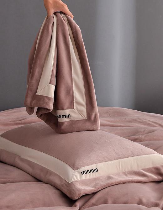 简约minmin牛奶绒刺绣四件套 商品图5