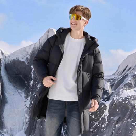 半身缘男装 冬季时尚韩版松紧口面包服长版羽绒服254312U01710134 商品图1