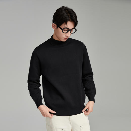 GXG男装秋季简约休闲男款纯色圆领针织衫毛衣K&C 商品图7