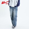 回力工装牛仔裤男2025春秋新款美式高街阔腿休闲裤宽松直筒长裤子 商品缩略图8