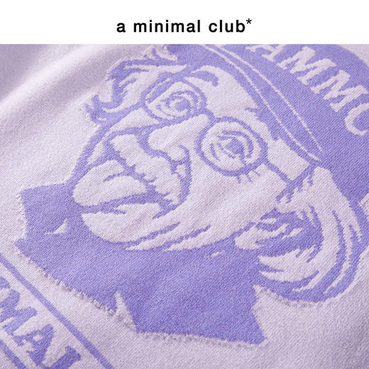 a minimal club吐舌爱因斯坦印花包芯纱毛衣羊毛混纺套头AM5ASW05 商品图3