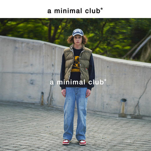 a minimal club复古美式90%鸭绒羽绒马甲两面穿立领蓬松AM5AWT01 商品图4